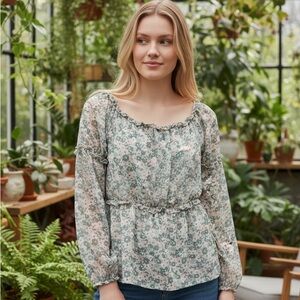 Pink Lily Sage Floral Blouse